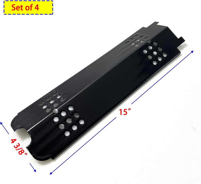 Direct Store Parts DP166 4pk 15 inch Porcelain Steel Heat Plate for Charbroil 463436215, 463439914, 466334613, 466342014 463436213, G432-0096-W1, Heat Tent Shield Deflector for Kenmore 16113, 16115 - Image 2